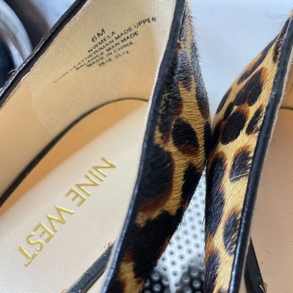 Nine West Mela Animal Print Wedge Heels Women's 6 - Picture 6 of 7